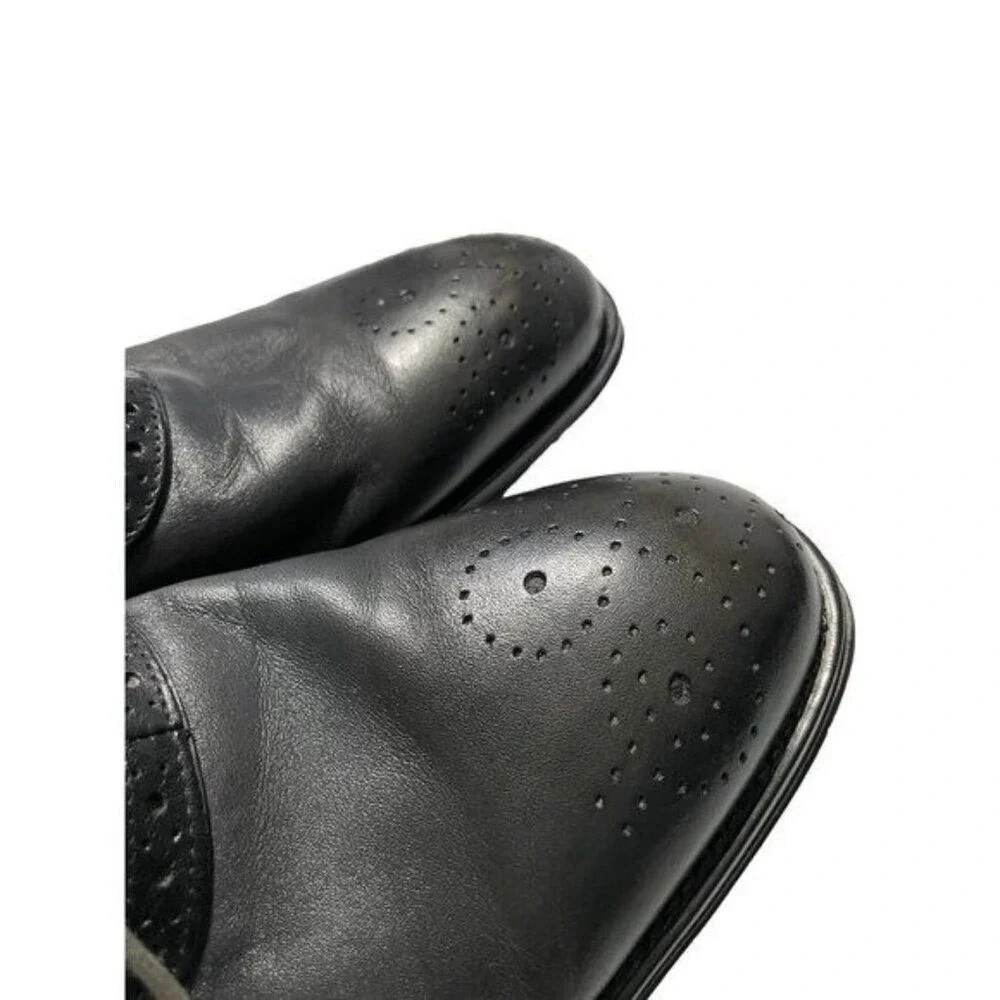 Ashton‎ Grey Men's Dress Shoes Lace Up Oxford Black Leather Size 11.5